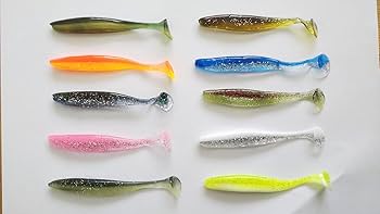 Amazon.co.jp: やわらか素材 シャッドテール ワーム 9cm 4.2g 60本